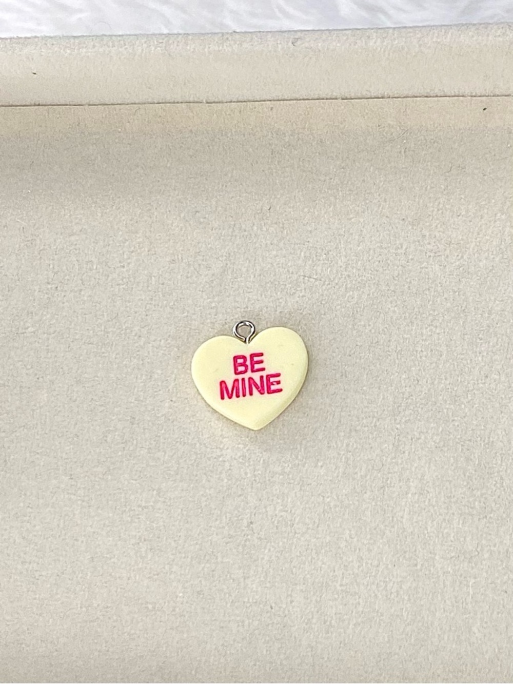 Be Mine Conversation Heart Charm-yellow